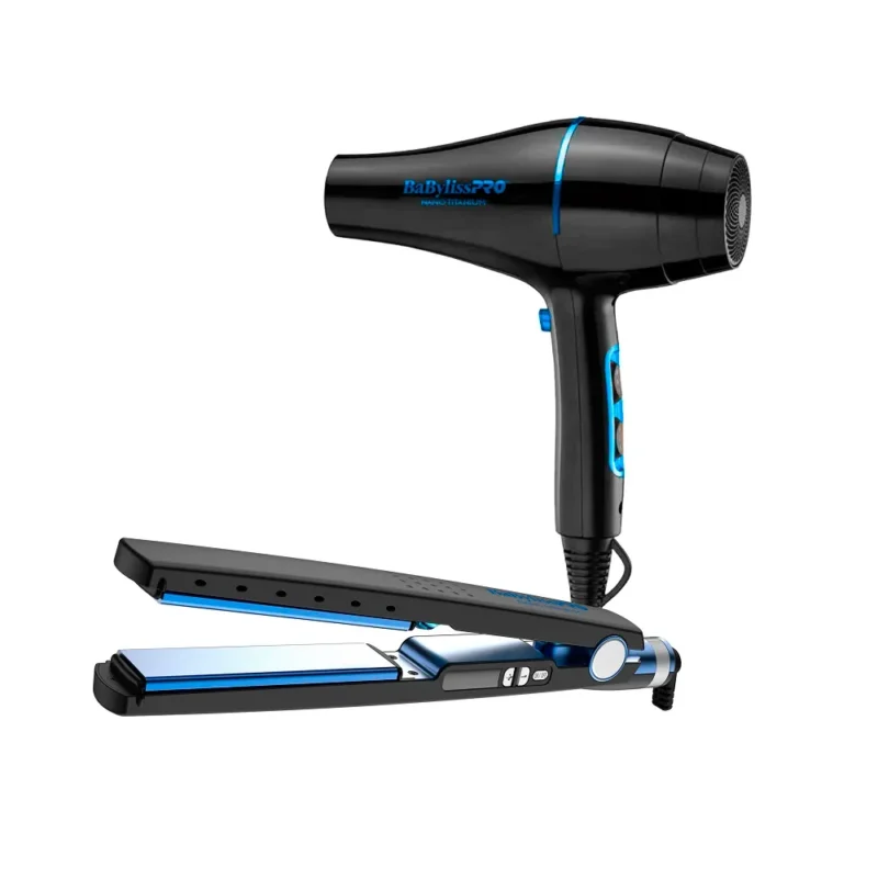 Kit plancha y secador Negro